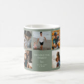 Groovyレトロハッピー父の日7写真コラージュ コーヒーマグカップ (中央)