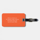 Groovyレトロパターンフローラモノグラム ラゲッジタグ (裏面横)