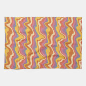 Groovyレトロパターン キッチンタオル (横)