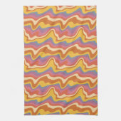 Groovyレトロパターン キッチンタオル (縦)