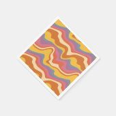 Groovyレトロパターン スタンダードカクテルナプキン (角)