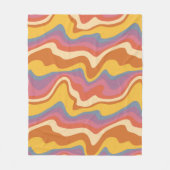 Groovyレトロパターン フリースブランケット (正面)