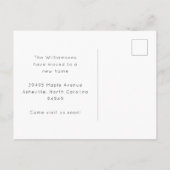 Groovyレトロピンクオレンジ我々は新しいホームムービング移動 案内ポストカード (裏面)