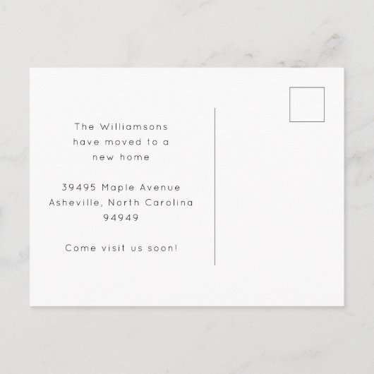 Groovyレトロピンクオレンジ我々は新しいホームムービング移動 案内ポストカード (裏面)