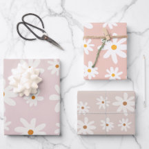 Groovyレトロピンクブラウンデイジーフローラ