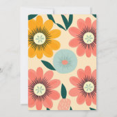 Groovyレトロピンク&金ゴールド結婚ズ セーブザデート (裏面)