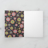 Groovyレトロフォトヒッピー誕生日 カード (内部)