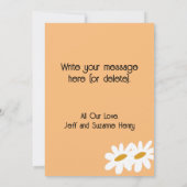 Groovyレトロフォトフラワーパワー結婚ズ サンキューカード (裏面)