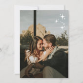 Groovyレトロフォント結婚式招待状 招待状 (裏面)