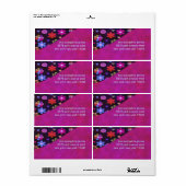 Groovyレトロフラワーパワー60s 70s パーソナライズされた ラベル (フルシート)