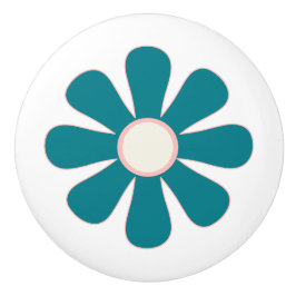 Groovyレトロフラワー60s 70sミニマリスト美学 セラミックノブ