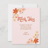 Groovyレトロフローラサンキューカード サンキューカード (正面)