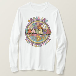 Groovyレトロフローラデイジーグレード1の先生名 Tシャツ