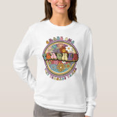 Groovyレトロフローラデイジーグレード1の先生名 Tシャツ (正面)