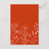 GroovyレトロフローラRSVPカード エンクロージャーカード (裏面)