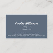 Groovyレトロブルーイエローウェーブライントレンディー 名刺 (正面)