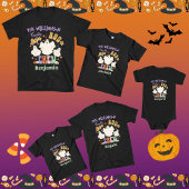 Groovyレトロマッチングファミリー名ハロウィーン幽霊 ベビーTシャツ