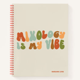 Groovyレトロミクソロジーは私のビブ、ミクソロジスト ノートブック