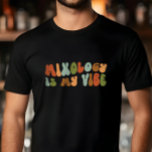 Groovyレトロミクソロジーは私のビブ、ミクソロジスト Tシャツ<br><div class="desc">レトロスタイル「ミクソロジーは私のVibeである」Tシャツ，ミクソロジー，バーテンダー，カクテル愛好家。</div>