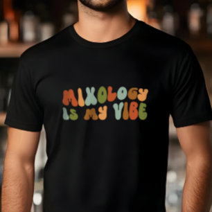 Groovyレトロミクソロジーは私のビブ、ミクソロジスト Tシャツ