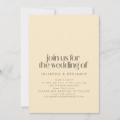 Groovyレトロモダン70sエステティックオリーブグリーン結婚ズ 招待状 (正面)