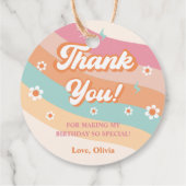 Groovyレトロレインボーサンキューバースデーパーティー フェイバータグ (裏面)