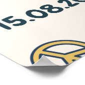 Groovyレトロレインボーバースデーパーティーウェルカムサイン ポスター (角)