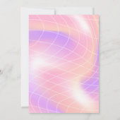 Groovyレトロローラスケートで滑る結婚の 招待状 (裏面)