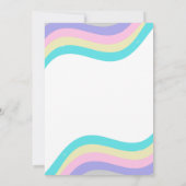 Groovyレトロローラスケートで滑る誕生日パーティー 招待状 (裏面)