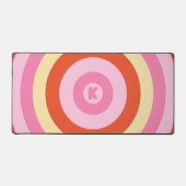Groovyレトロヴィンテージ70年代サークルモノグラム デスクマット (正面)