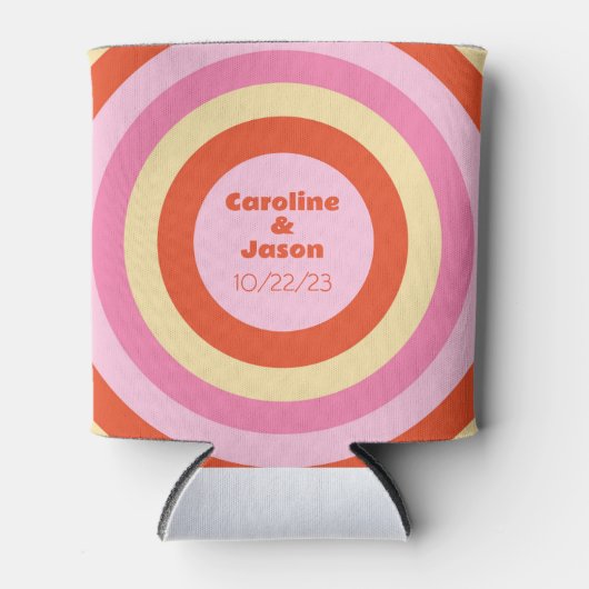 Groovyレトロヴィンテージ70年代サーク結婚ス 缶クーラー (正面)