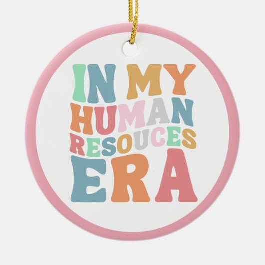 Groovyレトロ人事プロフェッショナルギフト セラミックオーナメント (正面)