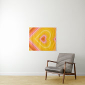 Groovyレトロ層ハート タペストリー (インサイチュ(横))