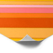 Groovyレトロ層ハート ポスター (角)