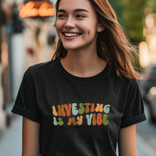 Groovyレトロ投資は私のVibe、投資家 Tシャツ