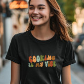 Groovyレトロ料理は私のVibe、シェフグルメ調理師 Tシャツ