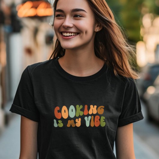 Groovyレトロ料理は私のVibe、シェフグルメ調理師 Tシャツ