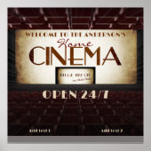 Groovyレトロ映画ナイトホームシネマシアター24/7 ポスター (正面)