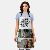 Groovyレトロ最高のダディーEver 9写真 エプロン (着用した状態)