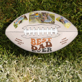 Groovyレトロ最高のパパEver 3写真パーソナライズされた アメリカンフットボール