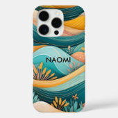 Groovyレトロ横パーソナライズされた景 Case-Mate iPhoneケース (裏面)