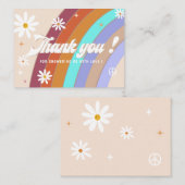 Groovyレトロ水の色あなた感謝していの赤んだシャワー ノートカード (正面/裏面)