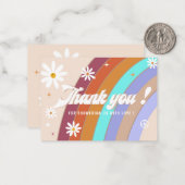 Groovyレトロ水の色あなた感謝していの赤んだシャワー ノートカード (正面/裏面インサイチュ)