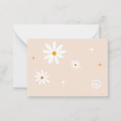 Groovyレトロ水の色あなた感謝していの赤んだシャワー ノートカード (裏面)