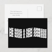 Groovyレトロ白黒我々新しいホームムービング 案内ポストカード (正面/裏面)