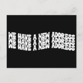 Groovyレトロ白黒我々新しいホームムービング 案内ポストカード (正面)