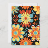 Groovyレトロ結婚フローラ 招待状 (裏面)