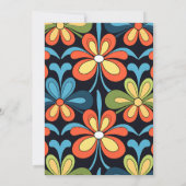 Groovyレトロ結婚フローラ 招待状 (裏面)