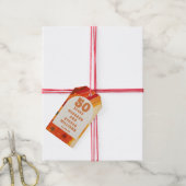 Groovyレトロ結婚50周年記念 ギフトタグ (より糸付き)