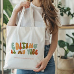 Groovyレトロ編集はMy Vibe、エディタ トートバッグ<br><div class="desc">Groovy,  1970s-スタイルレトロ'Editing Is My Vibe' tote for editors.</div>